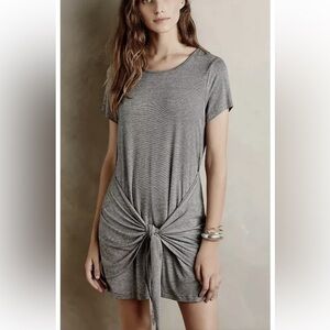 Womens Anthropologie Dolan Left Coast Collection Tied Knot T-shirt Dress…